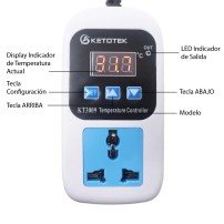 KT3009 Interruptor Controlador de Temperatura ON OFF -50 a 110°C con Enchufe EU