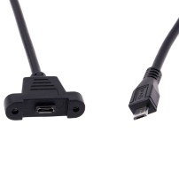 Cable Micro USB Macho Hembra Extensor 30cm para Panel o Chasis