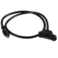 Cable Micro USB Macho Hembra Extensor 30cm para Panel o Chasis