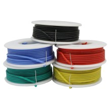 Rollo de Alambre Rígido AWG22 300V 80°C Largo 8 Metros Colores