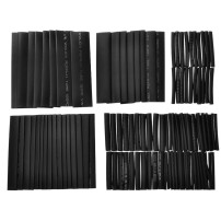 Pack 127pcs Tubos Termocontraible Color Negro 7 Diferentes Diámetros