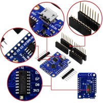 Tarjeta de Desarrollo Wemos Mini D1 V3.0 ESP8266 EX con headers