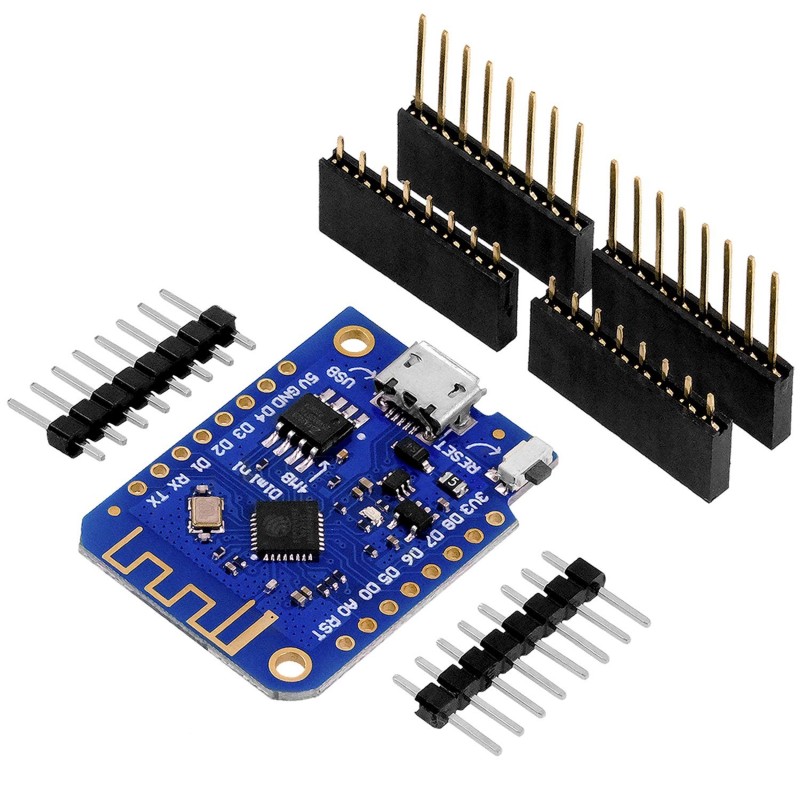 Tarjeta de Desarrollo Wemos Mini D1 V3.0 ESP8266 EX con headers