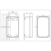 Caja Gabinete de Proyectos Electrónicos Impermeable 158x90x55mm