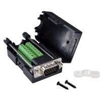 Conector Puerto DB15 D-SUB VGA 3 Filas Macho con Borneras