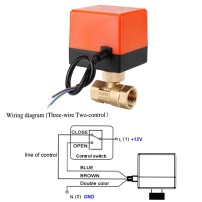 Electroválvula Motorizada con Llave de Bola Bidireccional IP50 12VDC DN15 SKT2012-02