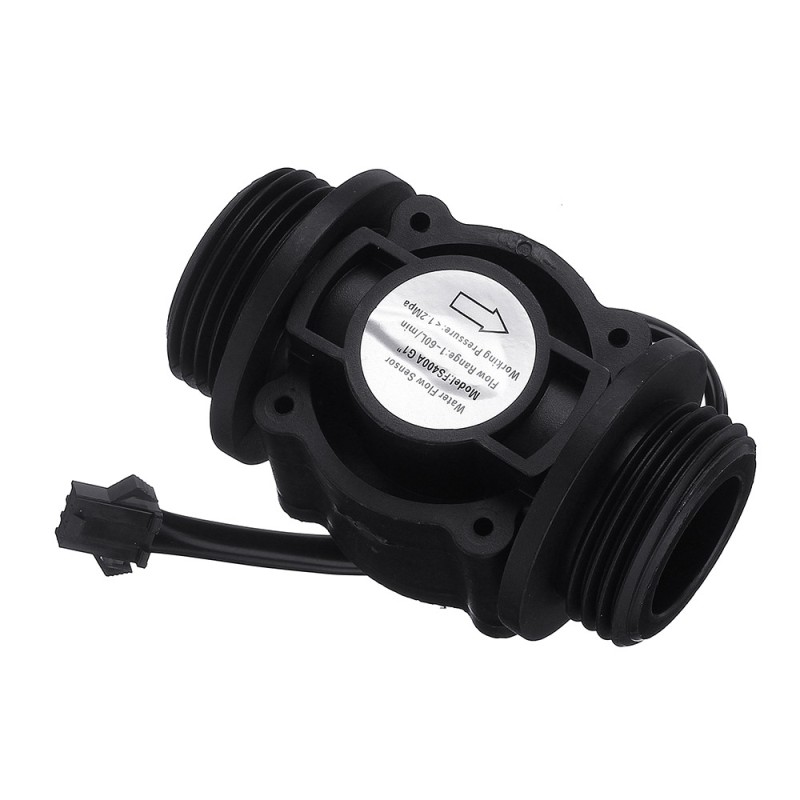 DN25 Sensor de Flujo Caudalímetro de Agua Diámetro 1 Pulgadas 60L/min Efecto Hall FS400A