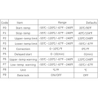 W2310 Controlador de Temperatura Con Alarma Sonora ON OFF -55 a 120°C