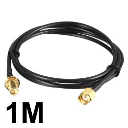 Cable Extensor Pigtail RP-SMA Coaxial Antena Macho Hembra Largo 1M