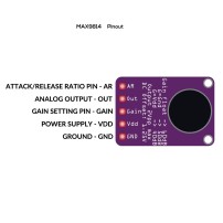 Módulo MAX9814 Sensor de Sonido Micrófono Electret 20-20kHz