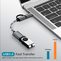 Cable 2 en 1 Micro USB 3.0 USB C a USB Hembra Tipo A