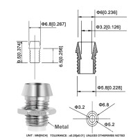 Zócalo Socket Porta LED 3mm Metálico con Tuerca para Panel o Chasis