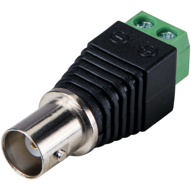 Conector Coaxial Hembra BNC Adaptador Cámara CCTV con Borneras