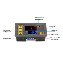 Temporizador Controlado Timer Modelo T3230 Alimentación 220VAC