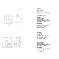 Juego de Conector Terminal 5 Pines Recto con Bornes Modelo 2EDG 5.08 5P