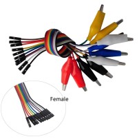 Pack 10pcs Cables Dupont Hembra Colores a Caiman 30cm