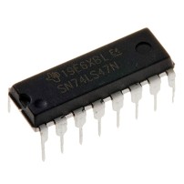 IC 7447 SN74LS47N Decodificador Controlador TTL BCD a 7 Segmentos Ánodo Común