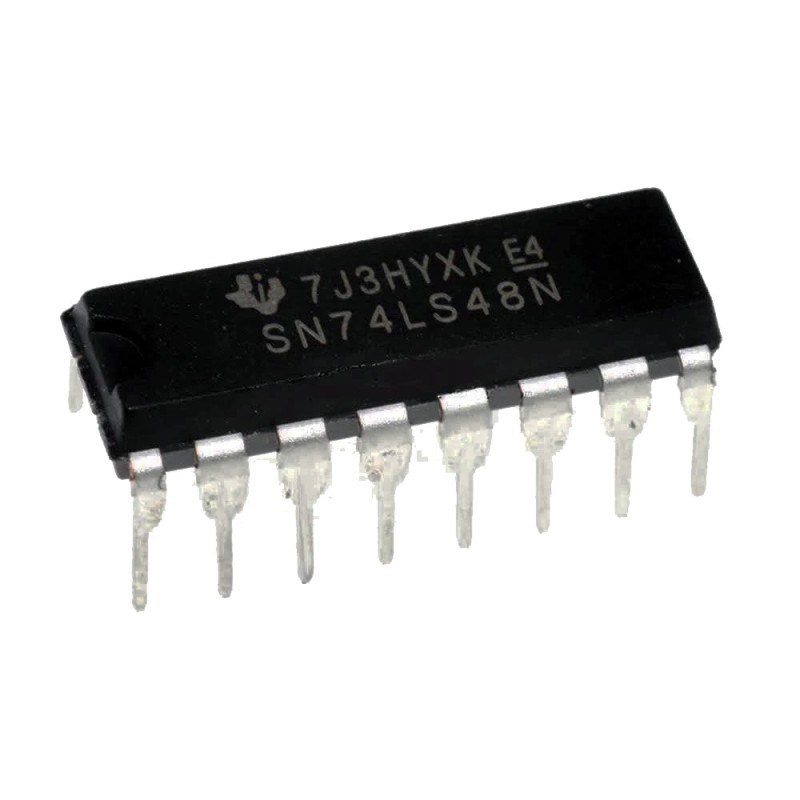 IC 7448 SN74LS48N Decodificador Controlador TTL BCD a 7 Segmentos Cátodo Común