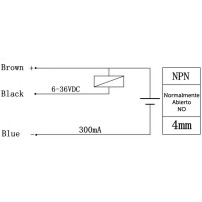 Sensor de Proximidad Inductivo NPN Modelo LJ8A3-2-Z/BX