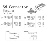 Kit 200pcs Conectores Macho Hembra SM JST 2.54mm 2P 3P 4P 5P con Caja