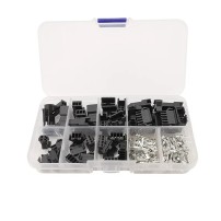 Kit 200pcs Conectores Macho Hembra SM JST 2.54mm 2P 3P 4P 5P con Caja