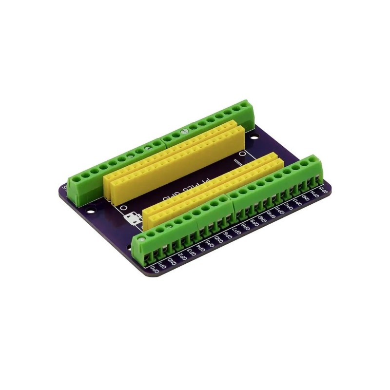 Base Adaptador con Terminales de Tornillo Bornera para Raspberry Pi Pico