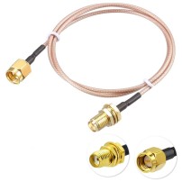 Cable Extensor Pigtail SMA RG316 Largo 50cm Coaxial Antena Macho Hembra