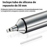 Extractor de Soldadura Metálico Aluminio Tipo Lápiz Punta de Silicona