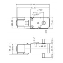 Motor con Caja Reductora Engranajes Metálico 90:1 Tensión 3-6V Doble Eje