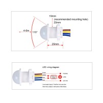 Sensor de Movimiento Detección para Montaje 20mm 100-250VAC 40W