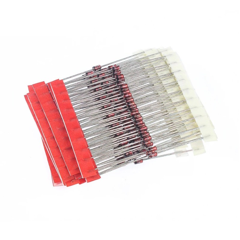 Pack de 140pcs Diodo Zener 1W DO-35 3.3V 4.7V 5.1V 6.2V 6.8V 8.2V 10V 12V 15V 16V 18V 20V 24V 30V