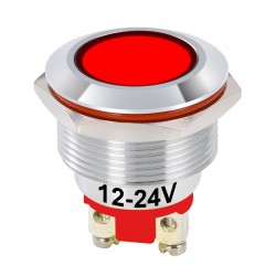 Luz Piloto Metal 22mm para Panel Colores IP65 12-24V con Bornes