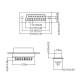 Conector Terminal D-Sub DB15 Puerto Serie Hembra con Cubierta