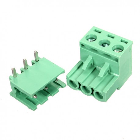 Juego de Conector Terminal 3 Pines con Bornes Modelo 2EDG 5.08 3P