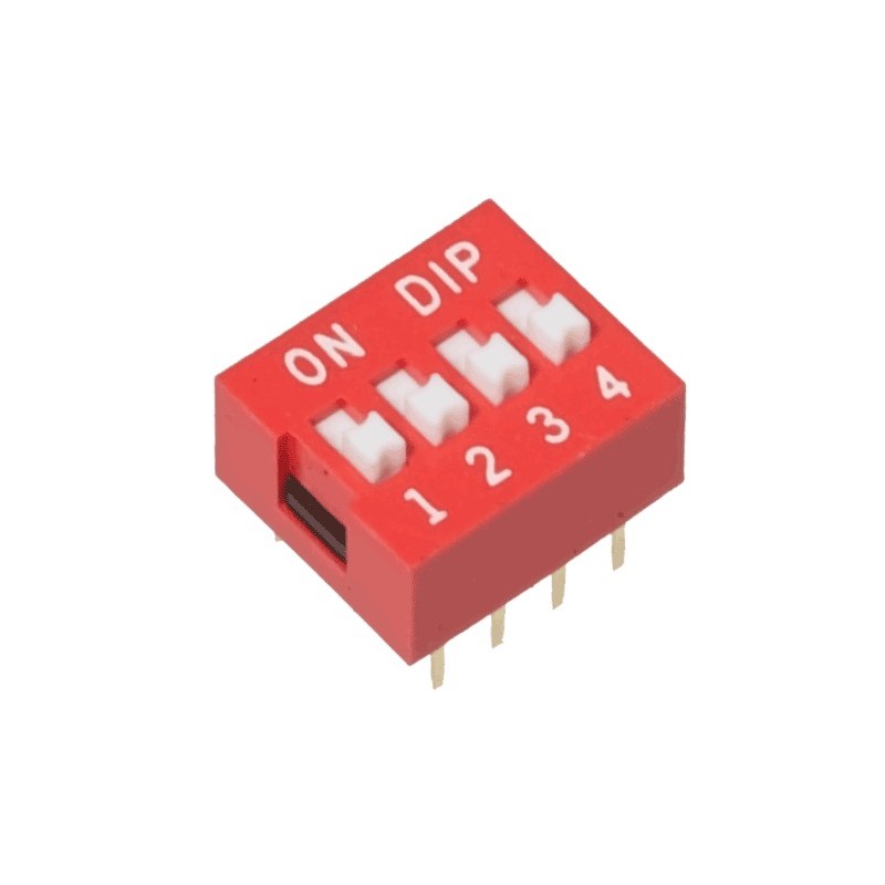 DIP Switch Interruptor de 4 Posiciones Individuales On/Off