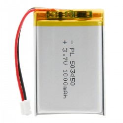 Batería Li-Po 3.7V 3.7Wh 1000mAh Modelo 503450 con Conector JST PH2.0