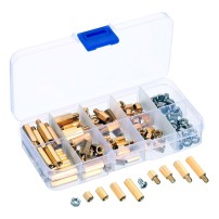 Juego de Espaciadores Separadores Metal PCB Hexagonales 120 Piezas M4 Caja Incluida