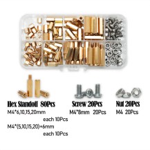 Juego de Espaciadores Separadores Metal PCB Hexagonales 120 Piezas M4 Caja Incluida