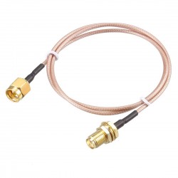 Cable Extensor Pigtail SMA RG316 Largo 50cm Coaxial Antena Macho Hembra
