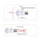 Sensor de Movimiento Detección para Montaje 20mm 100-250VAC 40W