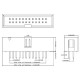 Conector de Datos Polarizado Recto Macho IDC de 20 Pines 2x10P para PCB