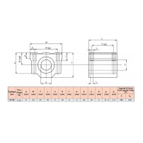 Rodamiento Lineal 8mm con Soporte Modelo SC8UU