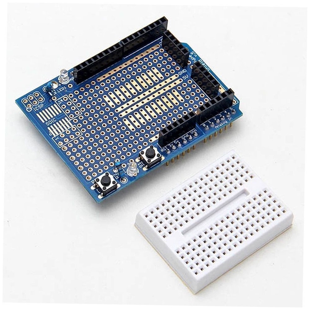 Proto Shield Arduino MEGA Versión 3 Incluye Mini Protoboard 170 Puntos