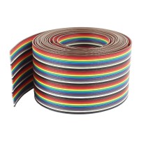 Cable Plano Arcoiris 40 Vías AWG28 20P 1 Metro